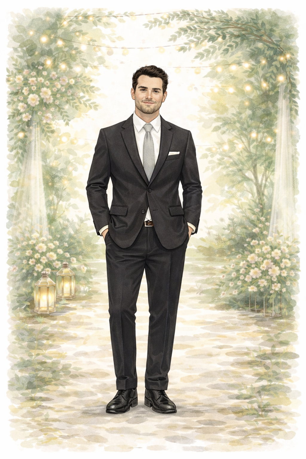 Exempel: mörkblå kostym